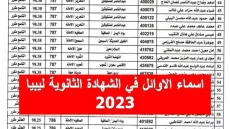 "اسماء الاوائل" جميع اسماء اوائل الشهادة الثانوية ليبيا الدور الثاني 2023 موقع وزارة التربية والتعليم ليبيا
