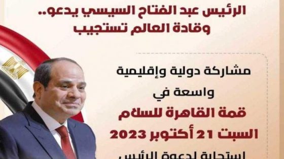 موعد قمة القاهرة للسلام 2023