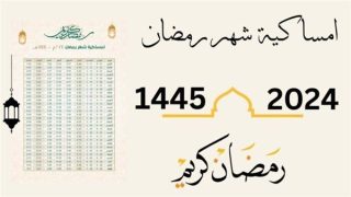 امساكية رمضان في العراق 2024 جدول امساكية رمضان في العراق 1445 وأوقات الصلاة